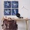 Stupell Industries Sea Life on Abstract Blue 4pc Framed Giclee Wall Art Set Design by Paul Brent